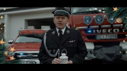 Kadr z filmu - komendant Jan Pilch